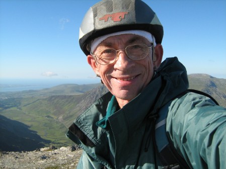 Arnold on Glyder Fawr, one of the Welsh 3000s